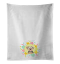 Yorkie Chocolate #2 Easter Kitchen Towel Set of 2 White Dish Towels Decorative Bathroom Hand towel for Hand, Face, Hair, Yoga, Tea, Dishcloth, 19 X 28", White