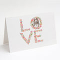 Basset Hound #6 LOVE Greeting Cards Pack of 8 Blank Cards with Envelopes Whimsical A7 Size 5x7