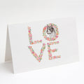 Boxer #4 LOVE Greeting Cards Pack of 8 Blank Cards with Envelopes Whimsical A7 Size 5x7