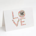 Briard #1 LOVE Greeting Cards Pack of 8 Blank Cards with Envelopes Whimsical A7 Size 5x7