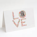 Briard #6 LOVE Greeting Cards Pack of 8 Blank Cards with Envelopes Whimsical A7 Size 5x7