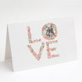 French Bulldog #5 LOVE Greeting Cards Pack of 8 Blank Cards with Envelopes Whimsical A7 Size 5x7