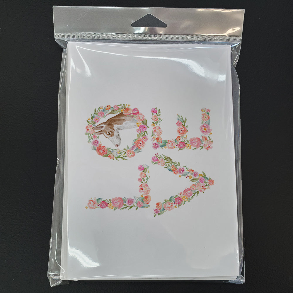 Ibizan Hound #6 LOVE Greeting Cards Pack of 8 Blank Cards with Envelopes Whimsical A7 Size 5x7