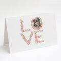 Rottweiler #2 LOVE Greeting Cards Pack of 8 Blank Cards with Envelopes Whimsical A7 Size 5x7