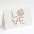 Samoyed #4 LOVE Greeting Cards Pack of 8 Blank Cards with Envelopes Whimsical A7 Size 5x7