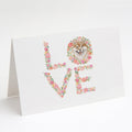 Shiba Inu #1 LOVE Greeting Cards Pack of 8 Blank Cards with Envelopes Whimsical A7 Size 5x7