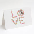 English Springer Spaniel #9 LOVE Greeting Cards Pack of 8 Blank Cards with Envelopes Whimsical A7 Size 5x7
