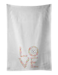 Westie #4 LOVE Kitchen Towel Set of 2 White Dish Towels Decorative Bathroom Hand towel for Hand, Face, Hair, Yoga, Tea, Dishcloth, 19 X 28", White