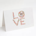 Longhaired Chihuahua Love Greeting Cards Pack of 8 Blank Cards with Envelopes Whimsical A7 Size 5x7