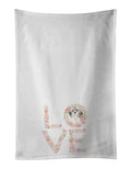 Shih Tzu #2 Love Kitchen Towel Set of 2 White Dish Towels Decorative Bathroom Hand towel for Hand, Face, Hair, Yoga, Tea, Dishcloth, 19 X 28", White