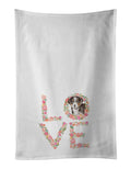 Appenzeller Sennenhund Puppy #2 Love Kitchen Towel Set of 2 White Dish Towels Decorative Bathroom Hand towel for Hand, Face, Hair, Yoga, Tea, Dishcloth, 19 X 28", White
