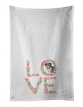 Appenzeller Sennenhund #4 Love Kitchen Towel Set of 2 White Dish Towels Decorative Bathroom Hand towel for Hand, Face, Hair, Yoga, Tea, Dishcloth, 19 X 28", White