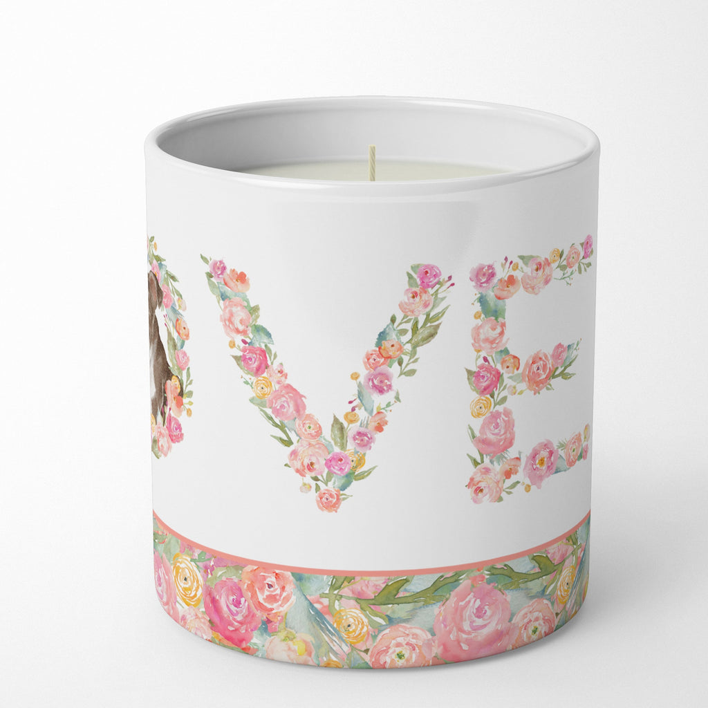 Boston Terrier Puppy #2 Love Decorative Soy Candle Nature Soy Wax Essential Oil Home Decor Ideal for Bedroom Kitchen Bath Office Gift, 10 oz