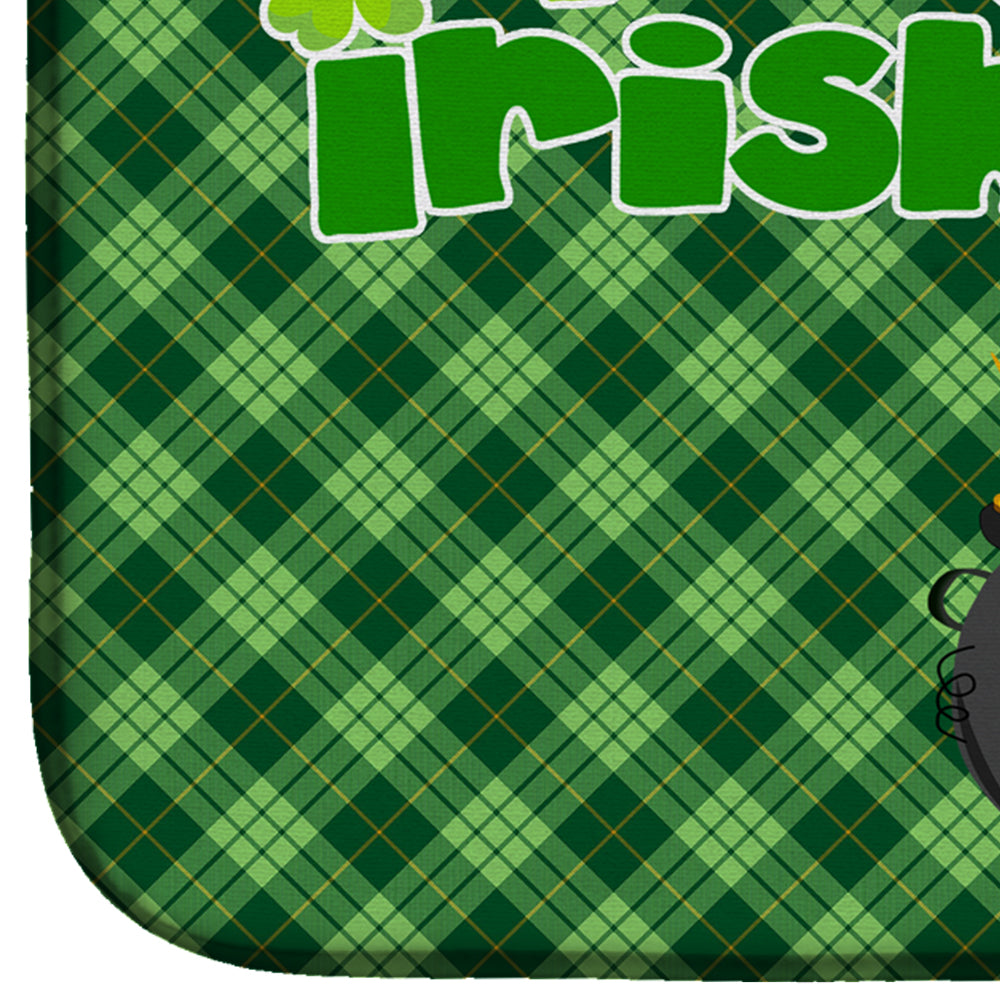 Old English Sheepdog St. Patrick's Day Dish Drying Mat Absorbent Dish Drying Mat Pad for Kitchen Counter Dish Drainer Mat for Countertop, 14 x 21", Multicolor