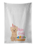 Longhaired Cream Chihuahua Easter Kitchen Towel Set of 2 White Dish Towels Decorative Bathroom Hand towel for Hand, Face, Hair, Yoga, Tea, Dishcloth, 19 X 28", White