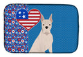 White Boxer USA American Dish Drying Mat Absorbent Dish Drying Mat Pad for Kitchen Counter Dish Drainer Mat for Countertop, 14 x 21", Multicolor