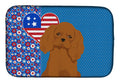 Ruby Cavalier Spaniel USA American Dish Drying Mat Absorbent Dish Drying Mat Pad for Kitchen Counter Dish Drainer Mat for Countertop, 14 x 21", Multicolor