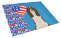 Liver English Springer Spaniel USA American Cutting Board Tempered Glass Kitchen Cutting Surface, Heat Resistant Chopping, Non-Slip Feet, Food Prep & Serving