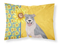 Summer Sunflowers Blue and White Pit Bull Terrier Standard Pillowcase Lightweight Super Soft Easy Care Decorative Artwork Pillowcase, Standard
