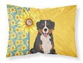 Summer Sunflowers Bernese Mountain Dog Standard Pillowcase Lightweight Super Soft Easy Care Decorative Artwork Pillowcase, Standard