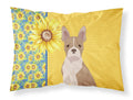 Summer Sunflowers Fawn Boston Terrier Standard Pillowcase Lightweight Super Soft Easy Care Decorative Artwork Pillowcase, Standard