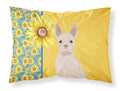 Summer Sunflowers White Boston Terrier Standard Pillowcase Lightweight Super Soft Easy Care Decorative Artwork Pillowcase, Standard
