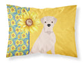 Summer Sunflowers Natural Eared White Boxer Standard Pillowcase Lightweight Super Soft Easy Care Decorative Artwork Pillowcase, Standard