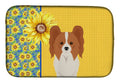 Summer Sunflowers Red and White Papillon Dish Drying Mat Absorbent Dish Drying Mat Pad for Kitchen Counter Dish Drainer Mat for Countertop, 14 x 21", Multicolor
