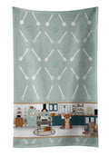 Red and White Chihuahua in the Kitchen Kitchen Towel Velour Plush Front and Cotton Loop Back Machine Washable