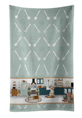 Cream Dapple Dachshund in the Kitchen Kitchen Towel Velour Plush Front and Cotton Loop Back Machine Washable