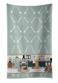 Gold Golden Retriever in the Kitchen Kitchen Towel Velour Plush Front and Cotton Loop Back Machine Washable