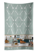 Red Pekingese in the Kitchen Kitchen Towel Velour Plush Front and Cotton Loop Back Machine Washable