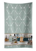 Orange Pomeranian in the Kitchen Kitchen Towel Velour Plush Front and Cotton Loop Back Machine Washable