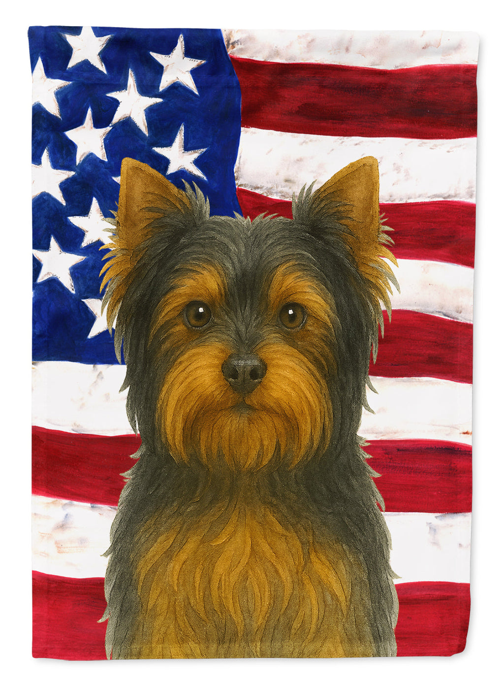 Black and Tan Biewer Terrier American Flag House Flag 28x40 Porch Sleeve Pole Decorative Outside Yard Banner Artwork Wall Hanging, Polyester