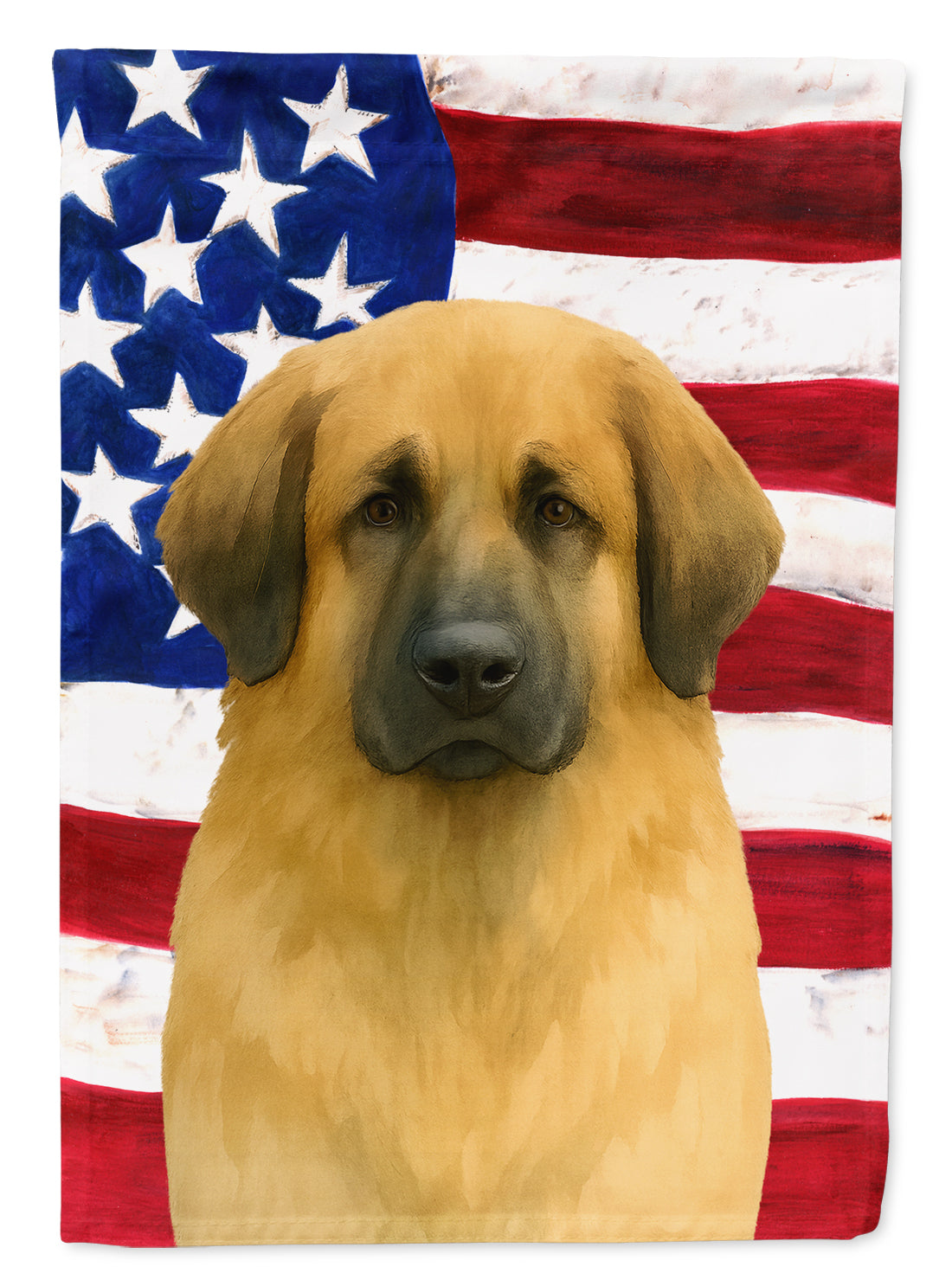 Fawn Bouvier des Flandres American Flag House Flag 28x40 Porch Sleeve Pole Decorative Outside Yard Banner Artwork Wall Hanging, Polyester