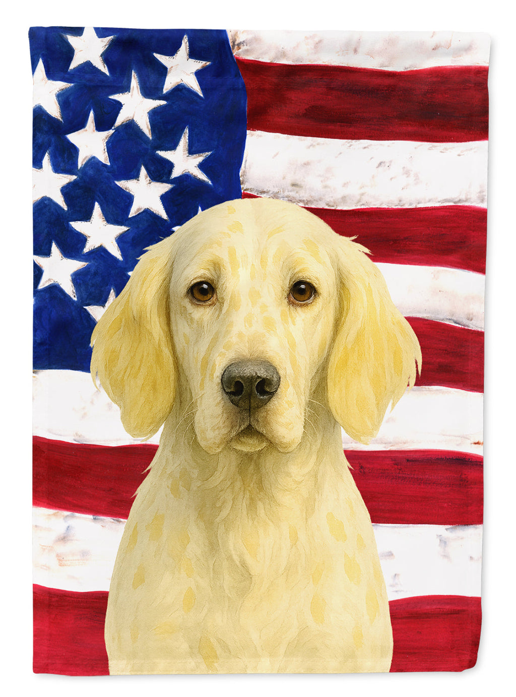 Lemon Belton English Setter American Flag House Flag 28x40 Porch Sleeve Pole Decorative Outside Yard Banner Artwork Wall Hanging, Polyester