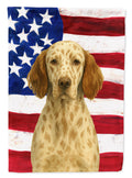 Liver Belton English Setter American Flag House Flag 28x40 Porch Sleeve Pole Decorative Outside Yard Banner Artwork Wall Hanging, Polyester