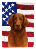 Liver Flat-Coated Retriever American Flag House Flag 28x40 Porch Sleeve Pole Decorative Outside Yard Banner Artwork Wall Hanging, Polyester