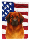 Red Leonberger American Flag House Flag 28x40 Porch Sleeve Pole Decorative Outside Yard Banner Artwork Wall Hanging, Polyester
