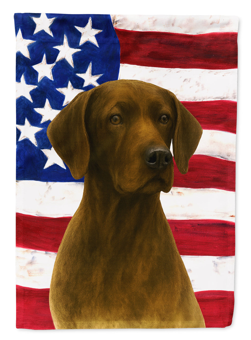 Liver Pointer American Flag House Flag 28x40 Porch Sleeve Pole Decorative Outside Yard Banner Artwork Wall Hanging, Polyester