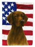 Liver Pointer American Flag House Flag 28x40 Porch Sleeve Pole Decorative Outside Yard Banner Artwork Wall Hanging, Polyester