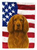 Sussex Spaniel American Flag House Flag 28x40 Porch Sleeve Pole Decorative Outside Yard Banner Artwork Wall Hanging, Polyester