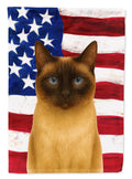 Chocolate Point Cat American House Flag 28x40 Porch Sleeve Pole Decorative Outside Yard Banner Artwork Wall Hanging, Polyester