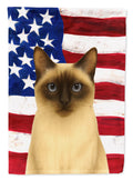 Seal Point Cat American House Flag 28x40 Porch Sleeve Pole Decorative Outside Yard Banner Artwork Wall Hanging, Polyester