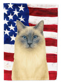 Ragdoll Blue Point Cat American House Flag 28x40 Porch Sleeve Pole Decorative Outside Yard Banner Artwork Wall Hanging, Polyester