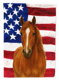 Sorrel Dutch Warmblood Horse American House Flag 28x40 Porch Sleeve Pole Decorative Outside Yard Banner Artwork Wall Hanging, Polyester
