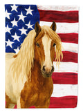 Skewbald Gypsy Vanner Horse American House Flag 28x40 Porch Sleeve Pole Decorative Outside Yard Banner Artwork Wall Hanging, Polyester