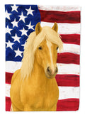 Palomino Icelandic Horse American House Flag 28x40 Porch Sleeve Pole Decorative Outside Yard Banner Artwork Wall Hanging, Polyester