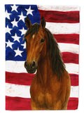 Bay Morgan Horse American House Flag 28x40 Porch Sleeve Pole Decorative Outside Yard Banner Artwork Wall Hanging, Polyester