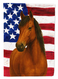 Chestnut Paso Fino Horse American House Flag 28x40 Porch Sleeve Pole Decorative Outside Yard Banner Artwork Wall Hanging, Polyester